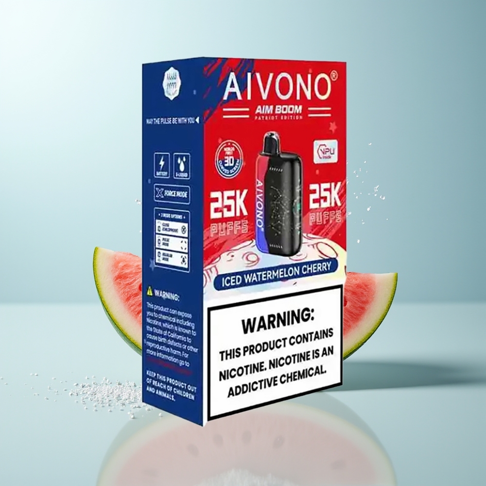 Aivono AIM BOOM 25000 Puffs بطيخ مثلج كرز 650mAh 28ml
