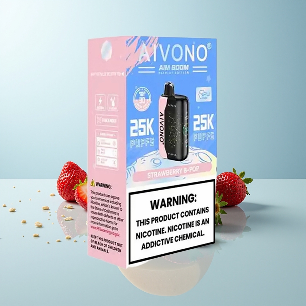 Aivono Aim Boom 25000 Puffs فراولة بوب 28ml 650mAh