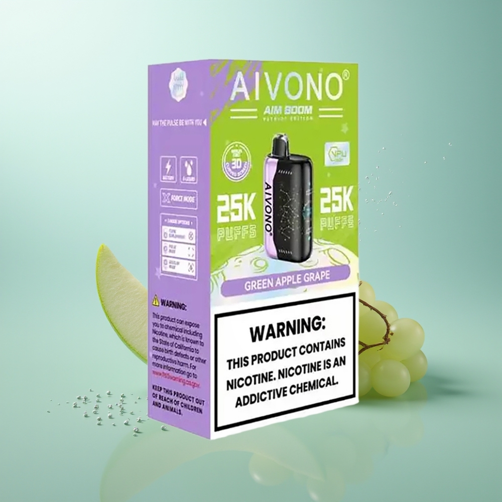 Aivono Aim Boom 25000 Puffs تفاح أخوي عنب 650mAh