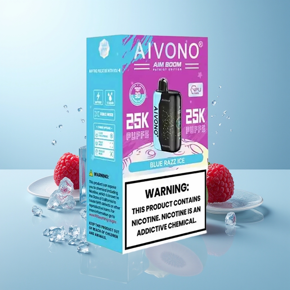 Aivono Aim Boom 25000 Puffs توت أزرق جليدي 650mAh Type-C