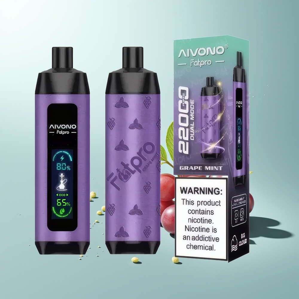 Aivono Aim Fatpro 22000 Puffs عنب نعناع 28ml 600mah