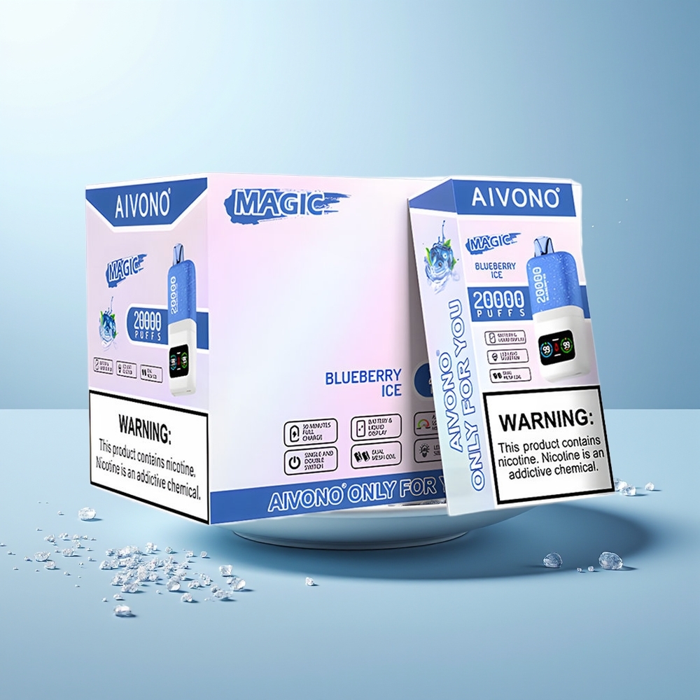 Aivono Aim Magic 20000 Puffs توت أزرق مثلج شاشة مزدوجة شحن