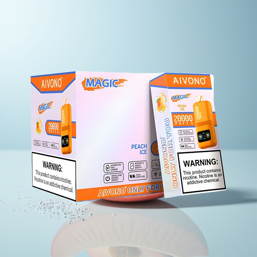 Aivono Aim Magic 20000 Puffs خوخ مثلج Dual Mesh LCD