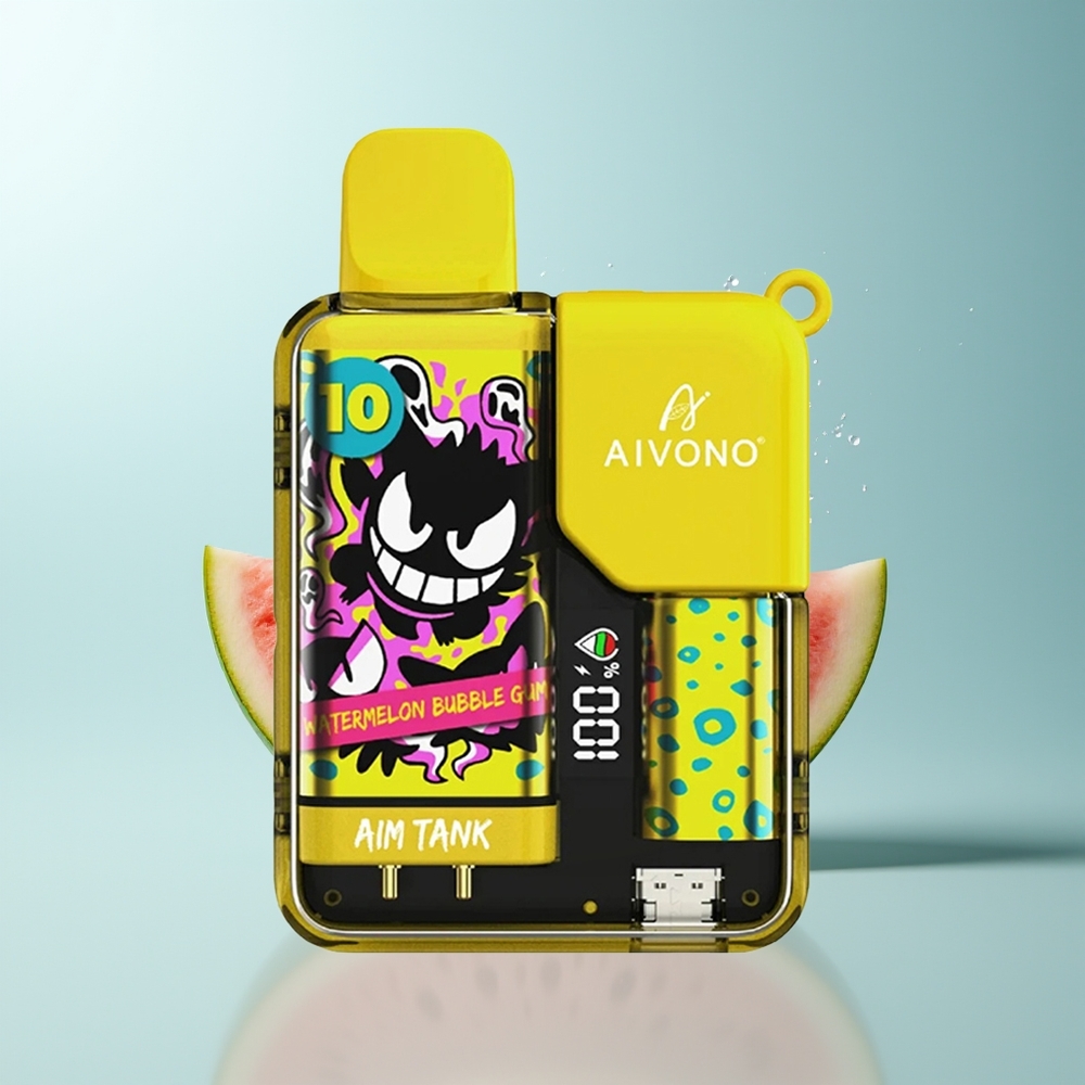 Aivono Aim-Tank 9500 نفخة بطيخ علكة فقاعية شاش 1.2 أوم