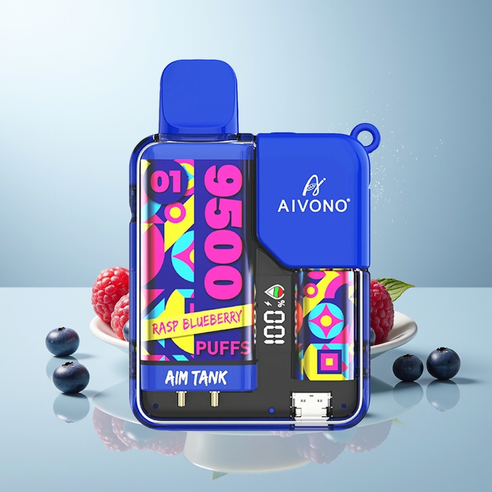 Aivono Aim Tank 9500 Puffs توت أزرق وعليق