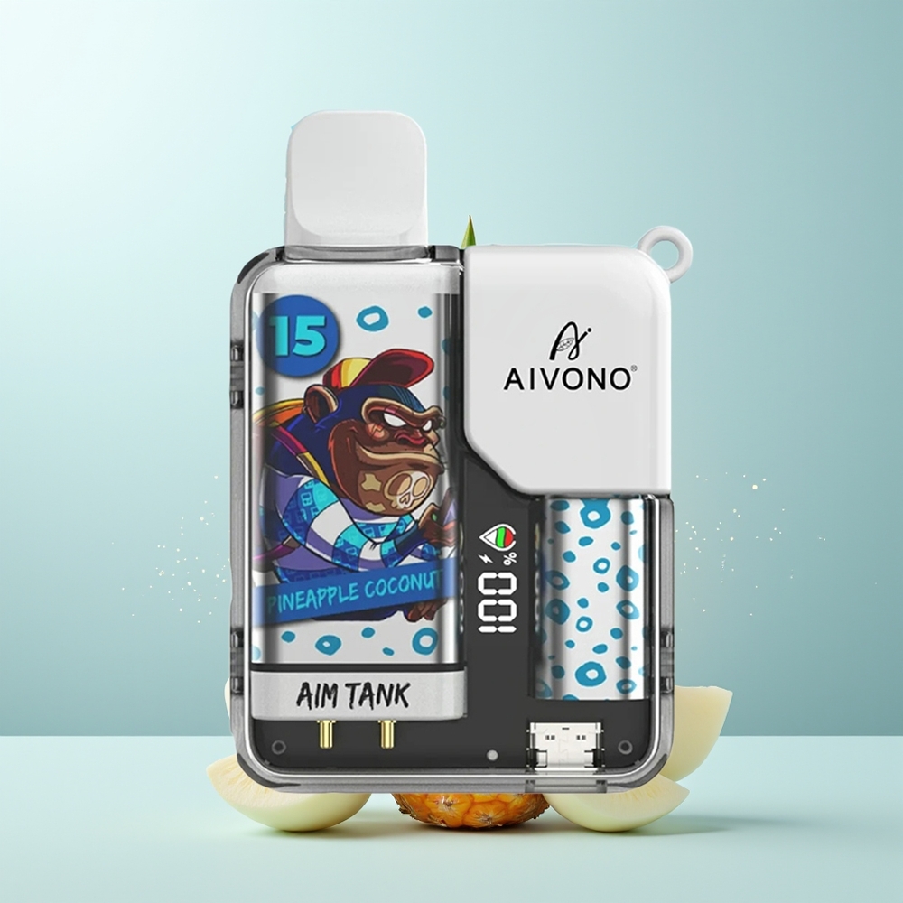 Aivono Aim Tank 9500 Puffs أناناس جوز هند LCD Display