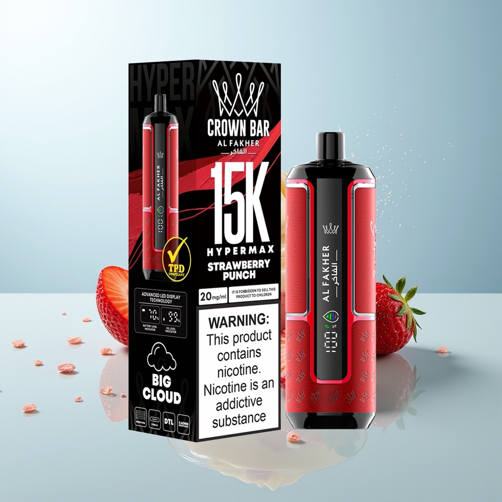 Al Fakher Crown Bar 15K فراولة بانش 22ml 600mAh