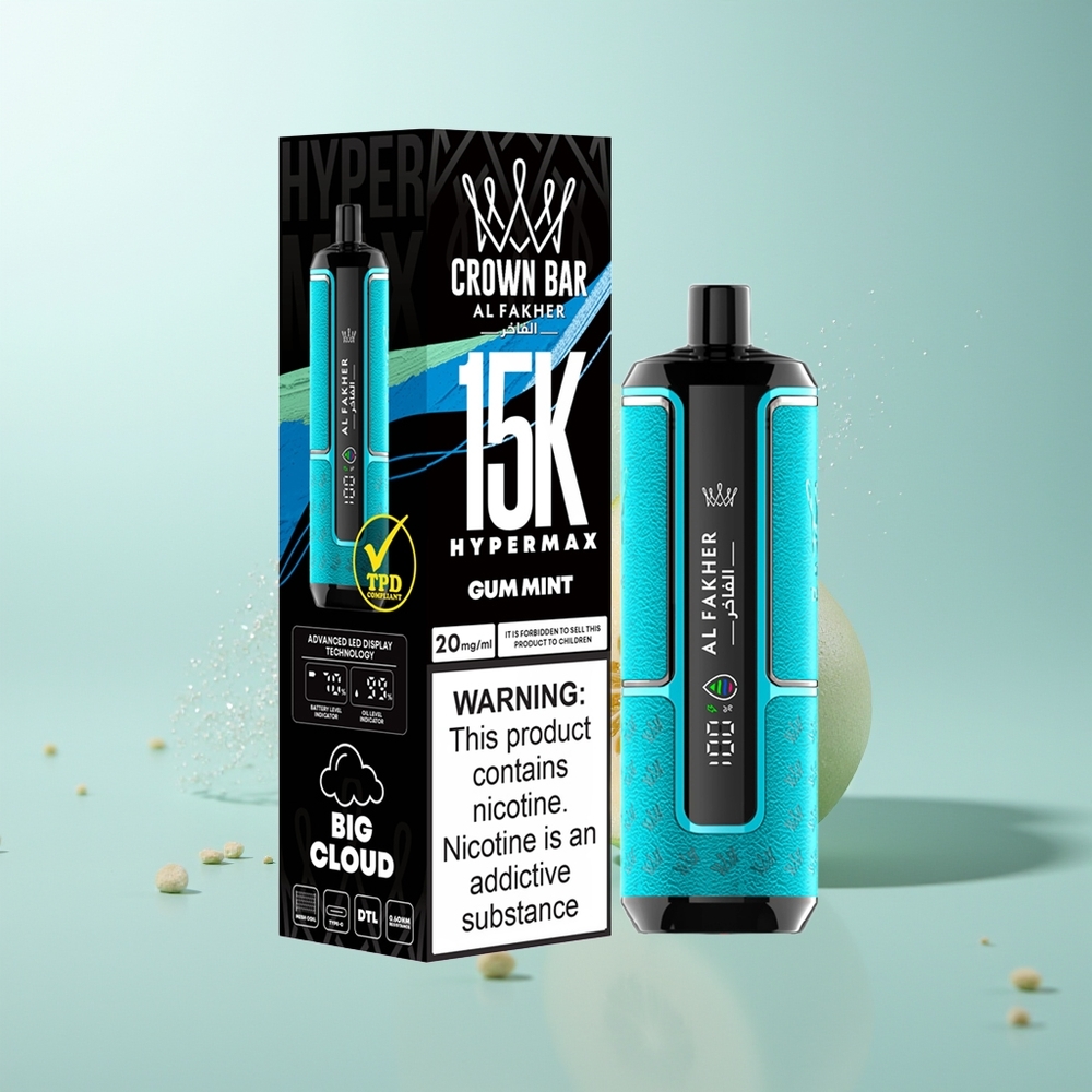 Al Fakher Crown Bar 15K 22ml DTL Gum Mint