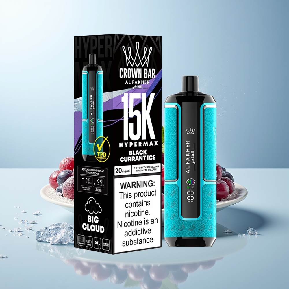 Al Fakher Crown Bar 15K كمبكت بلاكورانت آيس