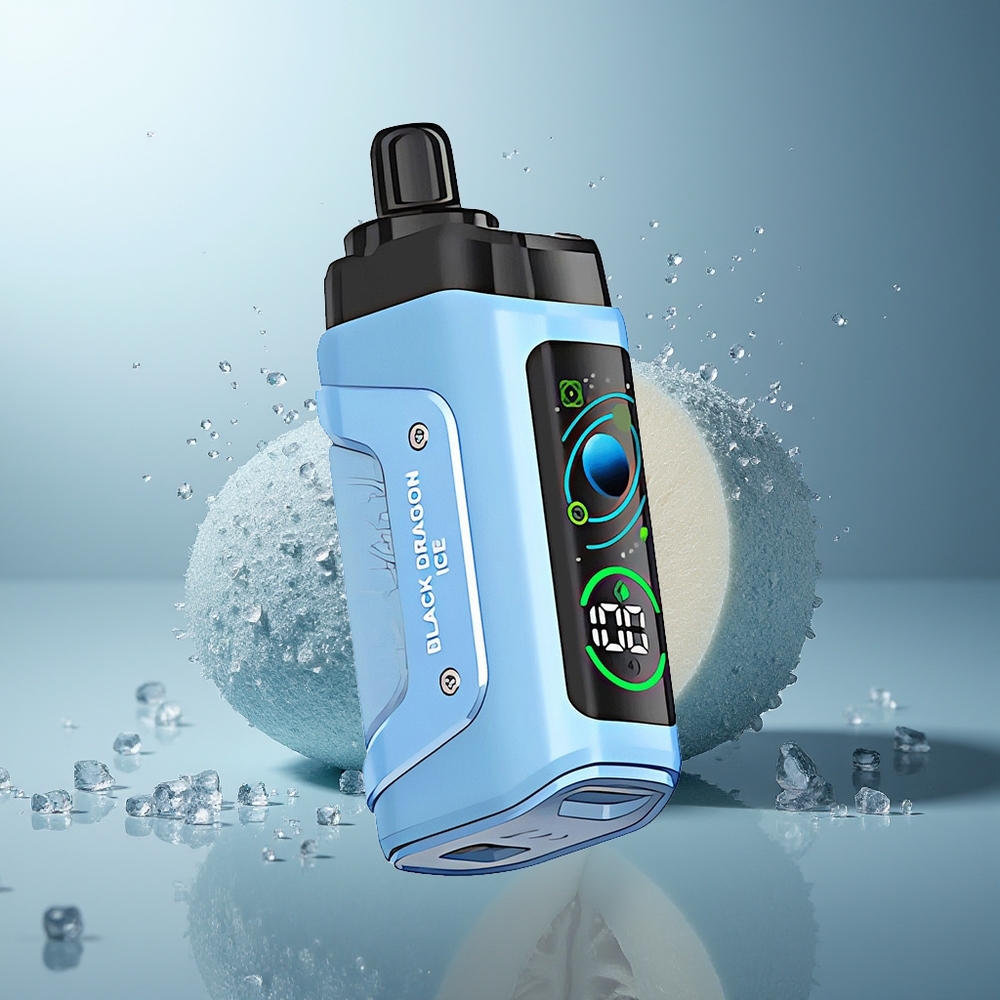 راز بار Razz Bar 45000 نفخة تبغ سوداء دراغون آيس قابل لإعادة الشحن