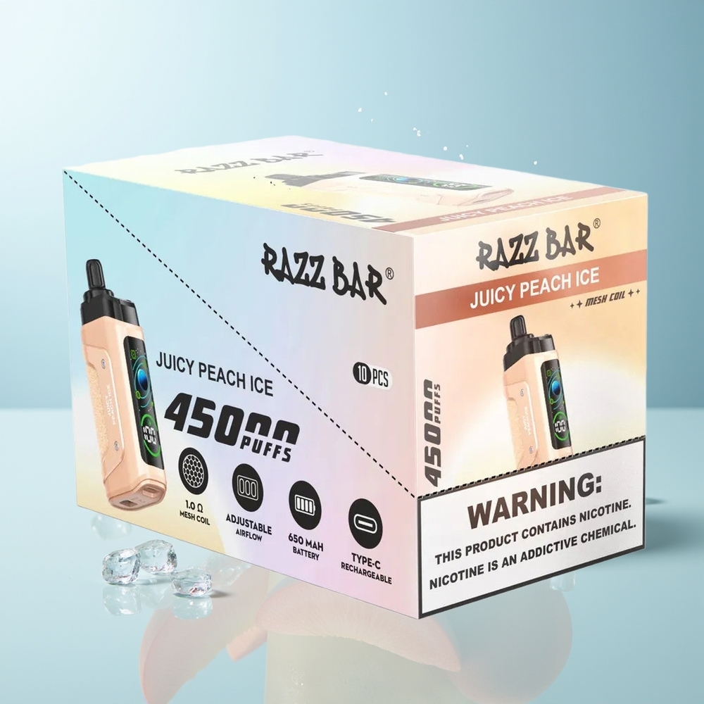 راز بار Razz Bar 45000 نفخة بخاخ نكهة الخوخ المثلج