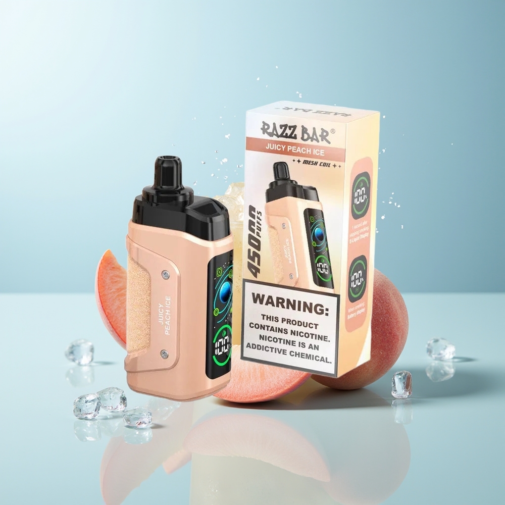 راز بار Razz Bar 45000 نفخة بخاخ نكهة الخوخ المثلج