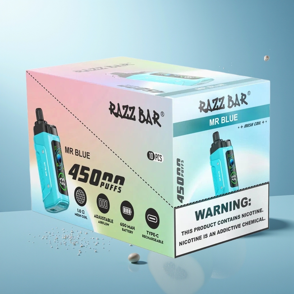 راز بار Razz Bar 45000 نفخة سيد بلو مشبك شبكي شاحن نوع سي