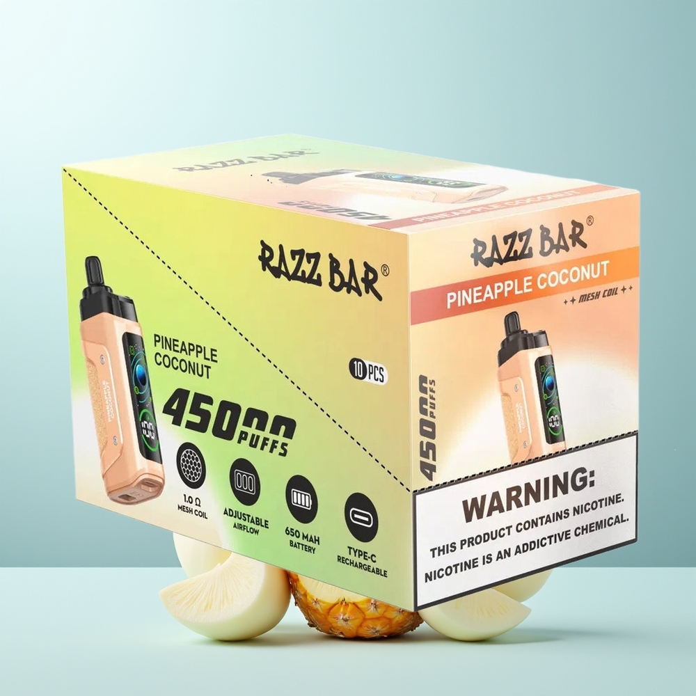 راز بار Razz Bar 45000 نفخة نكهة أناناس جوز هند ملف هواء قابل للتعديل