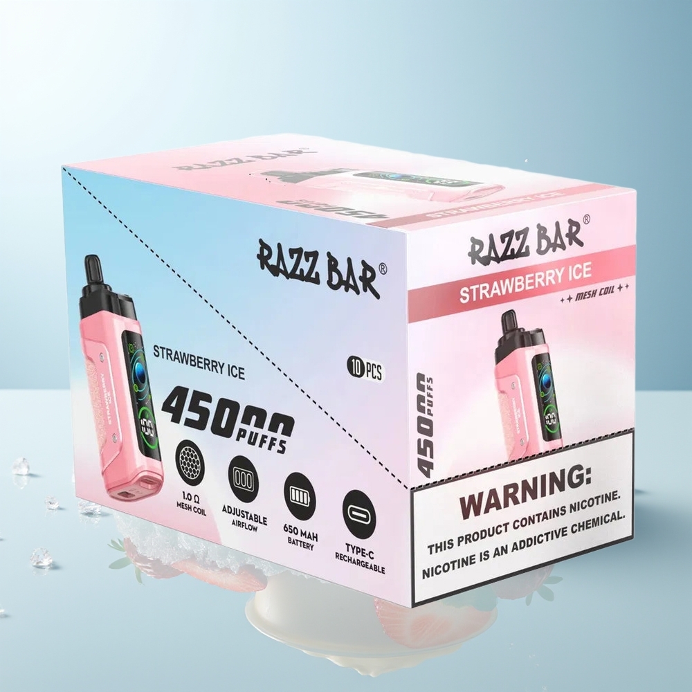 راز بار Razz Bar 45000 نفخة فراولة آيس ملف هوائي قابل للتعديل