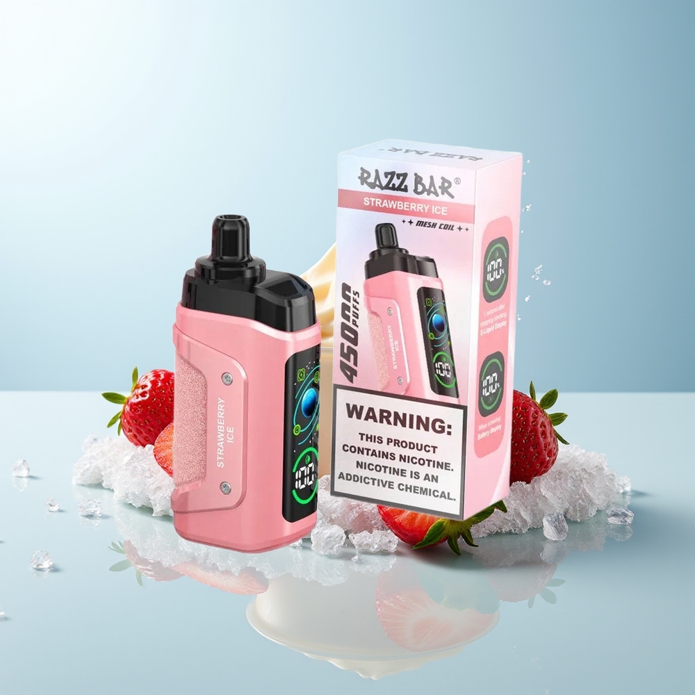 راز بار Razz Bar 45000 نفخة فراولة آيس ملف هوائي قابل للتعديل