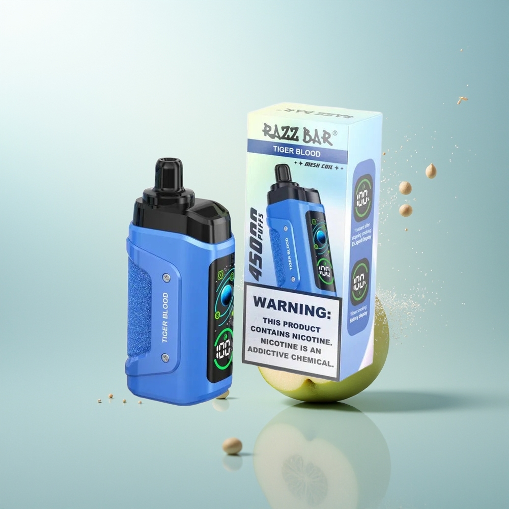 راز بار Razz Bar 45000 نفخة نمر الدم مشبك قابل لإعادة الشحن
