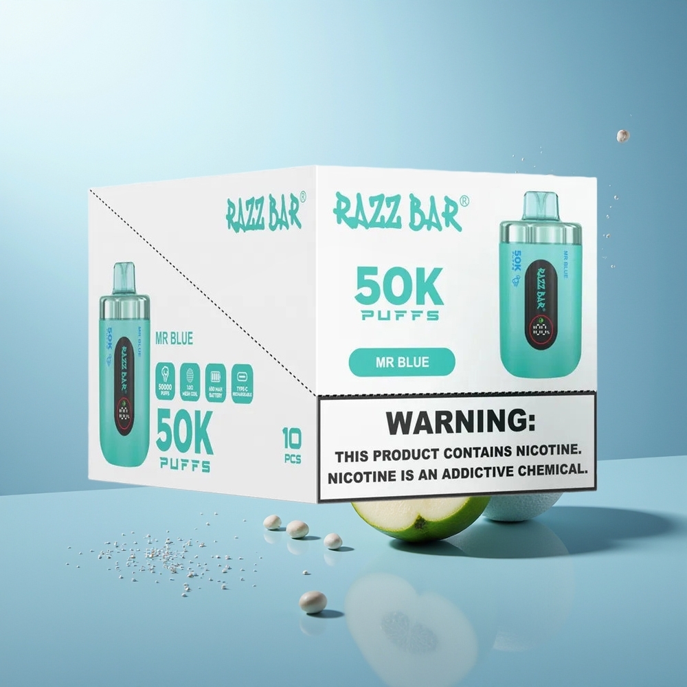 راز بار Razz Bar 50K ألف نفخة سيد بلو يعاد شحنه بالنوع سي