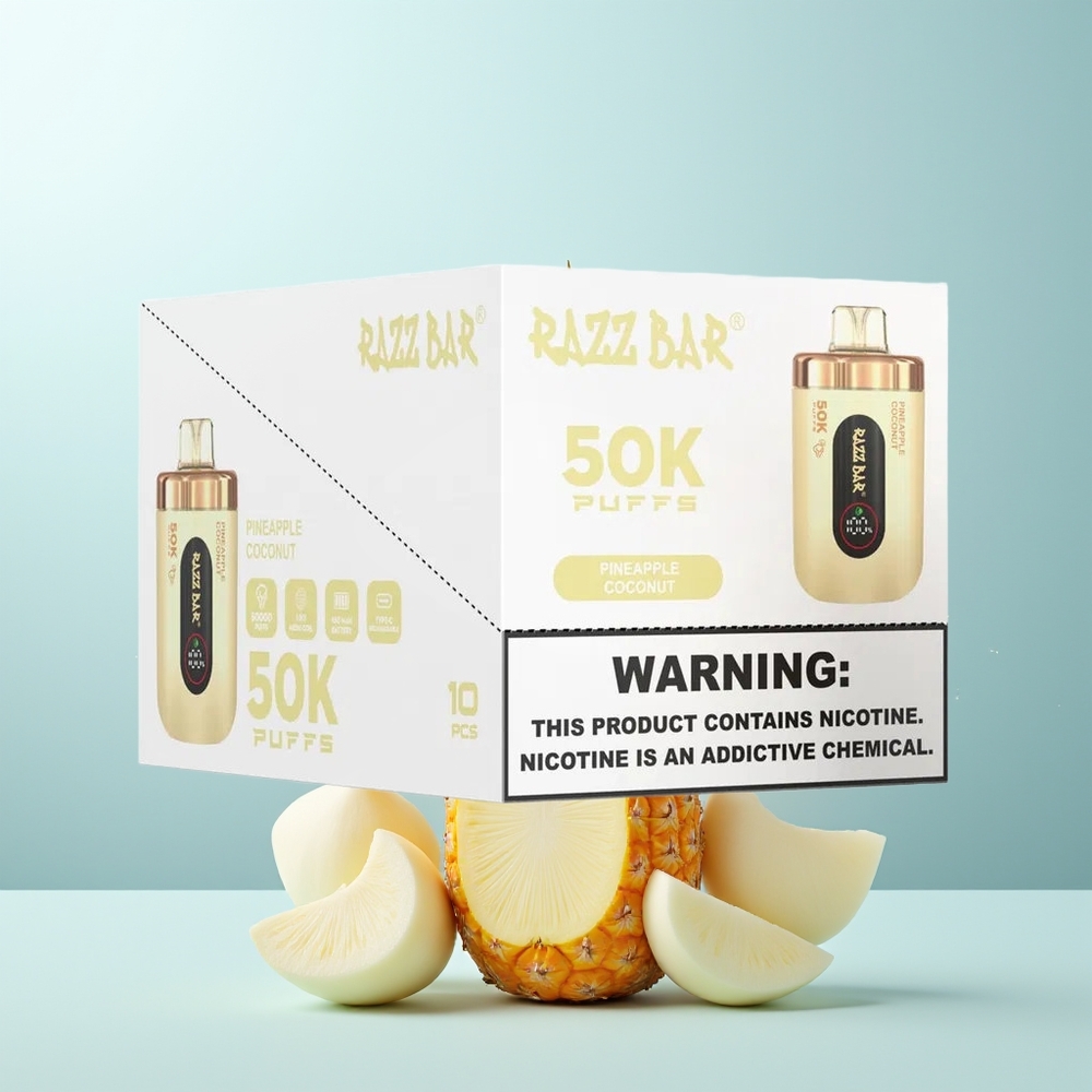 Razz Bar 50K أناناس جوز هند Mesh Coil 1.0 Ohm