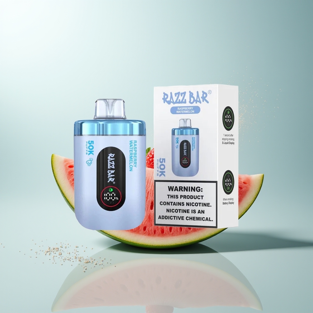 Razz Bar 50K Puffs توت بري بطيخ 1.0 Ohm Mesh Coil