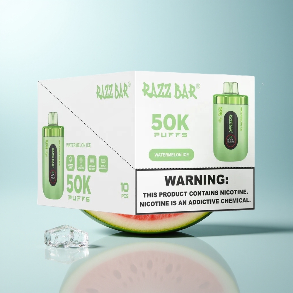 Razz Bar 50K Puffs بطيخ مثلج 1.0 Ohm Mesh Coil