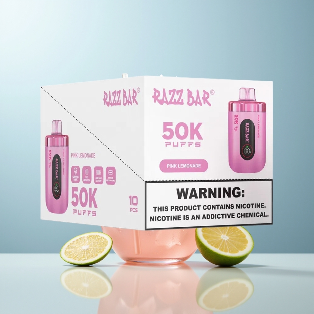 Razz Bar 50K Puffs ليمون وردي Type-C 2%