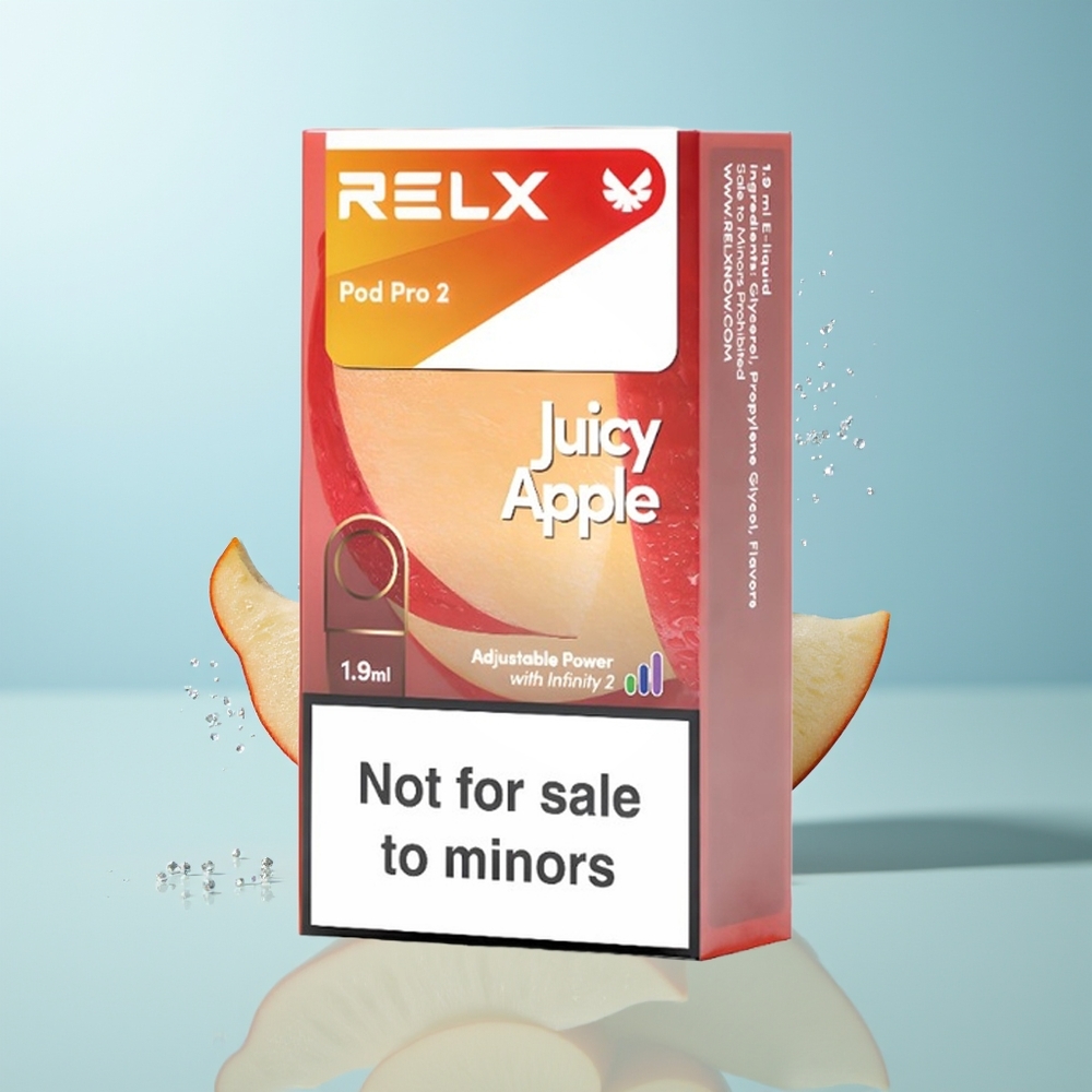 RELX Pod Pro 2 600 نفخة تفاح عصيري 1.9 مل و3 أوضاع