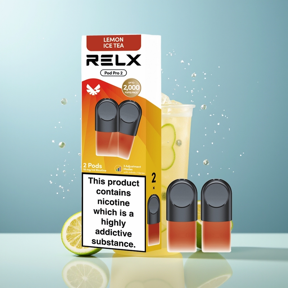 RELX Pod Pro 2 600 نفخة شاي-ليمون مثلج 1.9 مل 3 أوضاع