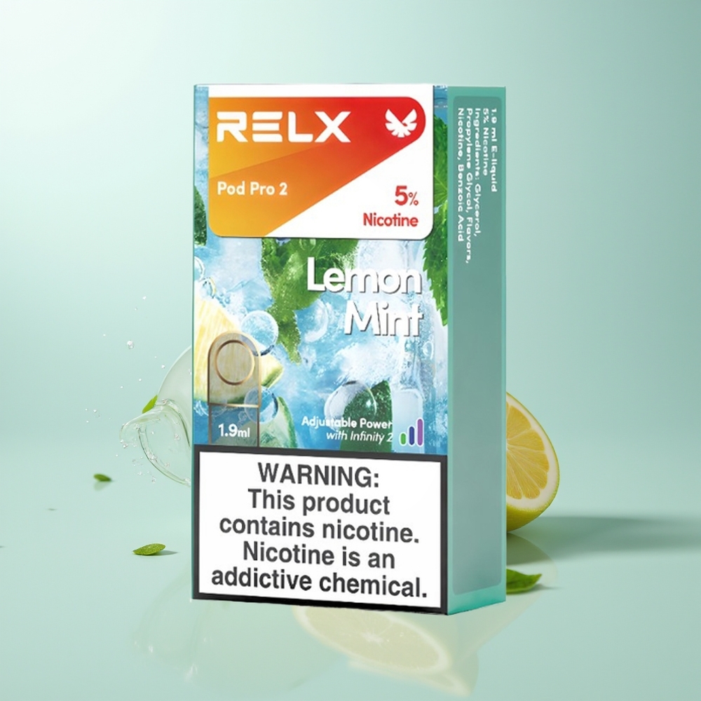 RELX Pod Pro 2 600 نفخة ليمون نعناع 1.9 مل 3 أوضاع