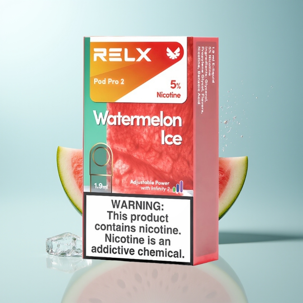 RELX Pod Pro 2 600 نفخة بطيخ مثلج 1.9 مل + 3 أوضاع