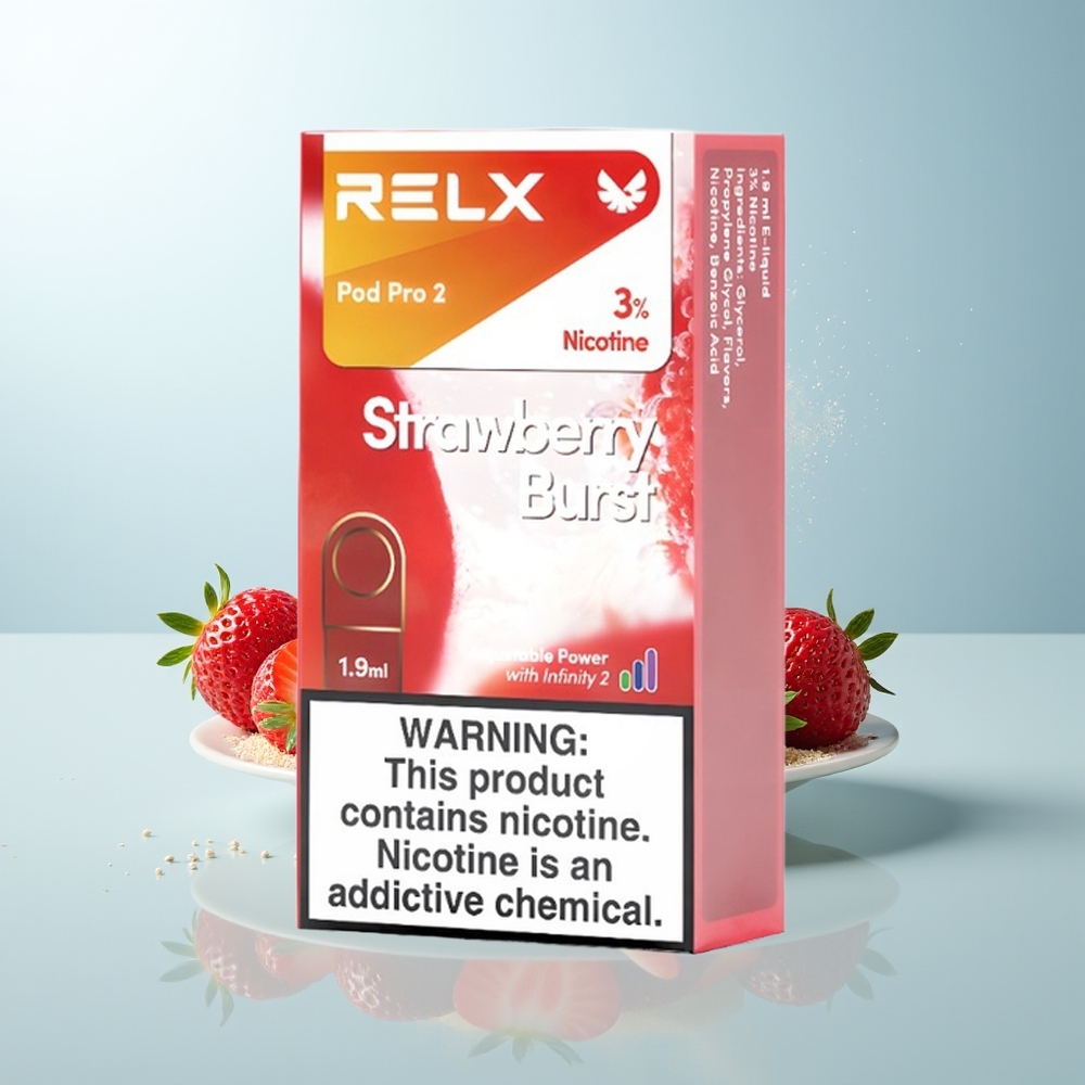 RELX Pod Pro 2 600 نفخة فراولة انفجار سعة 1.9 مل