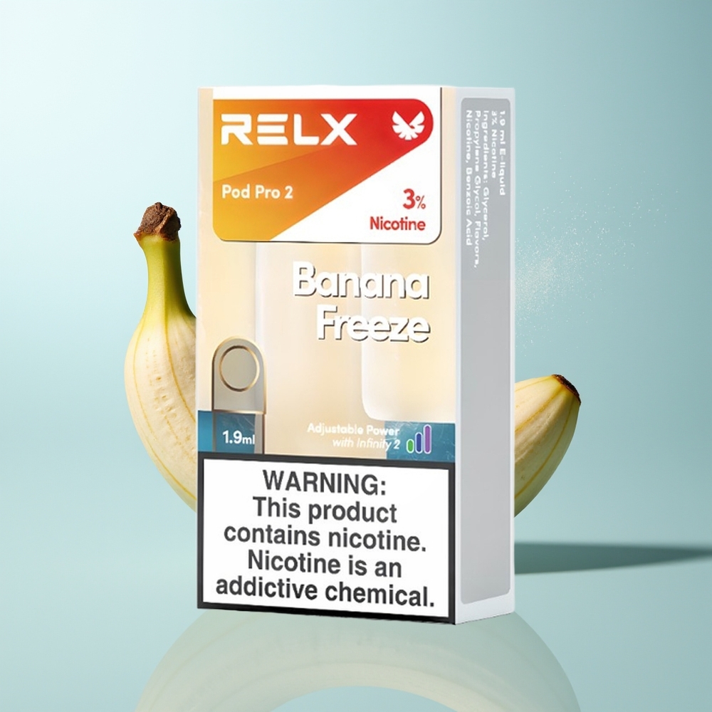 RELX Pod Pro 2 600 Banana Freeze 1.9ml 3 Voltage