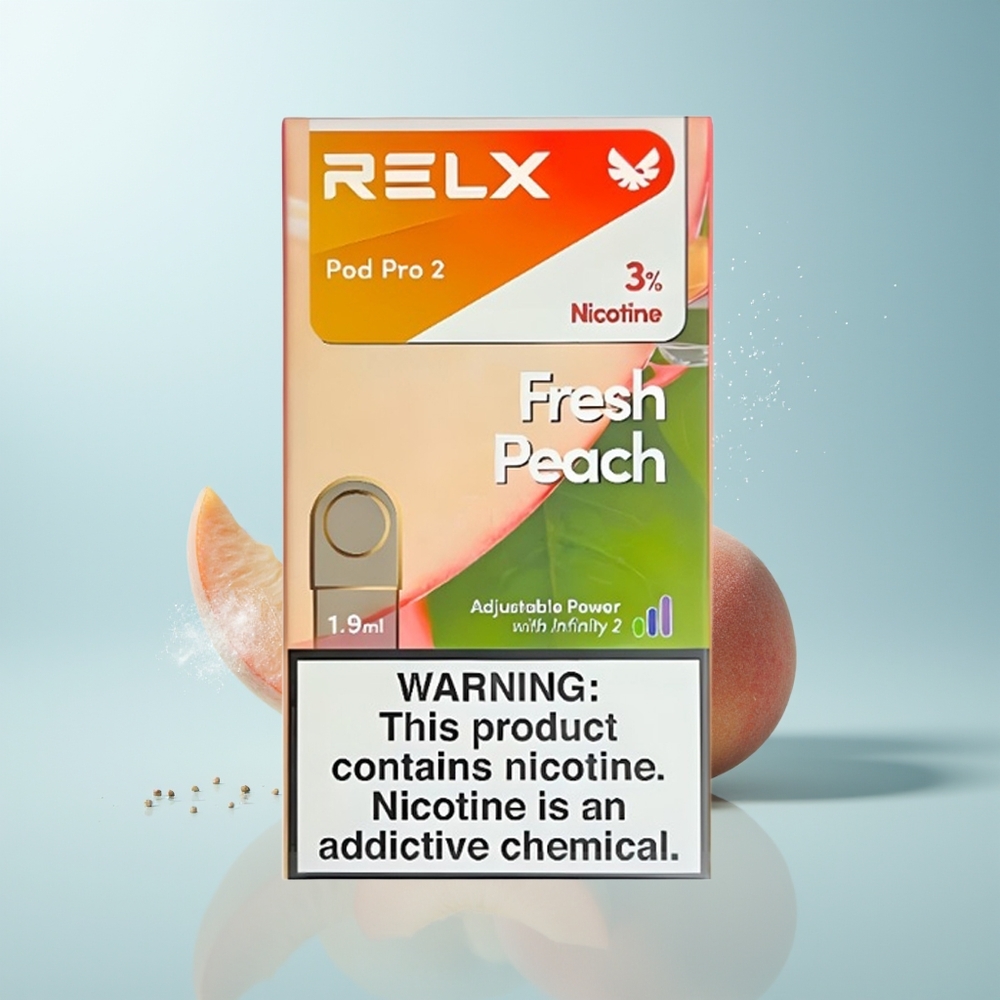 RELX Pod Pro 2 600 Puff خوخ طازج 1.9ml 3 Voltage