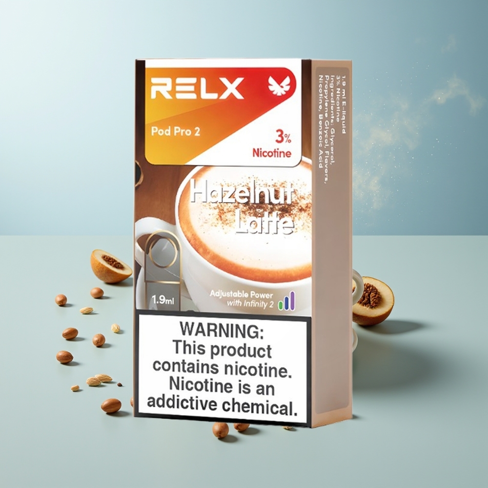 RELX Pod Pro 600 فنجان لاتيه البندق 1.9 مل 3 أوضاع