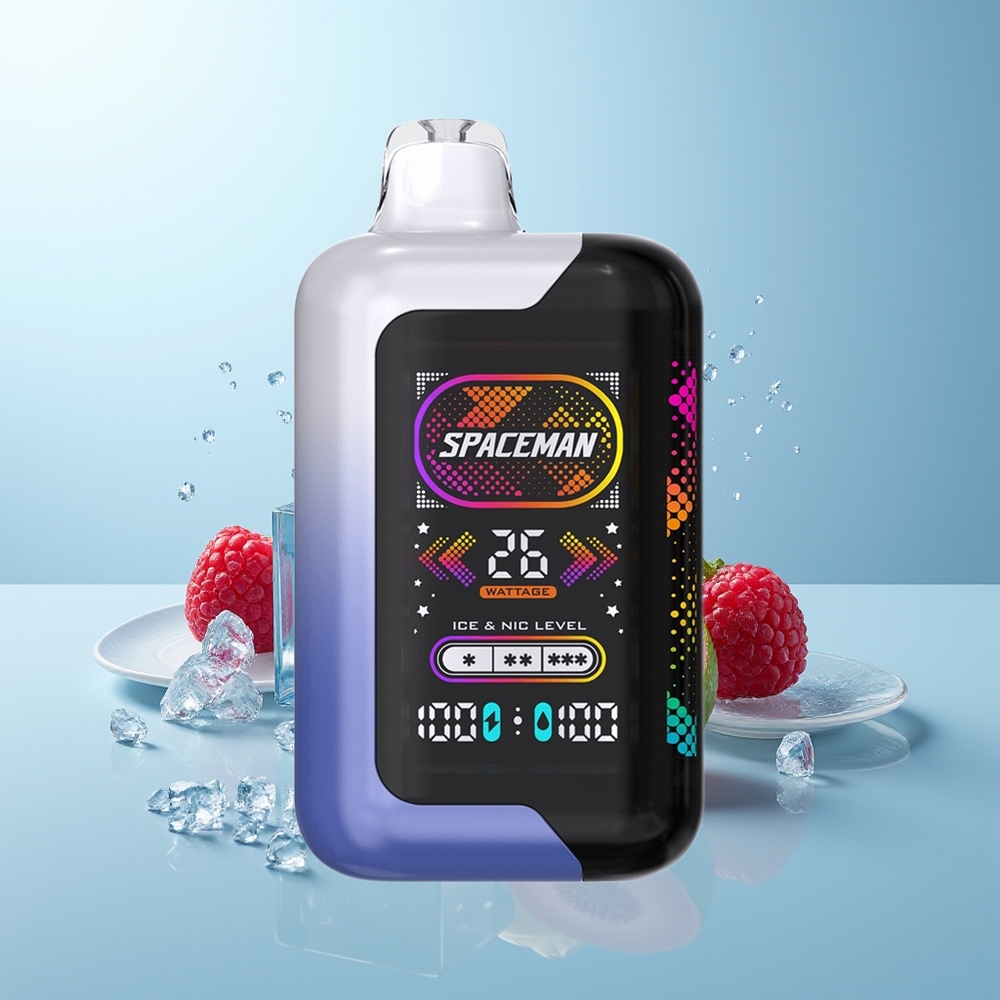 SMOK SPACEMAN SP40000 سيجارة إلكترونية للاستخدام مرة واحدة Blue Razz Ice سعة 1000 مللي أمبير/ساعة وسعة 20 مل