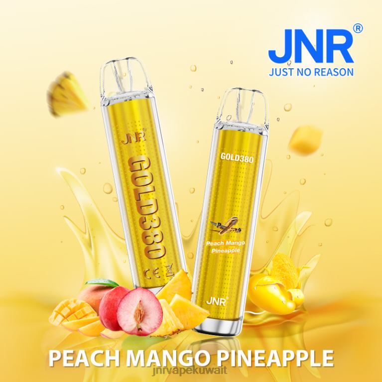 جي إن آر جولد 380 - JNR Vape Nicotine Content 6V8DF56 خوخ، مانجو، أناناس