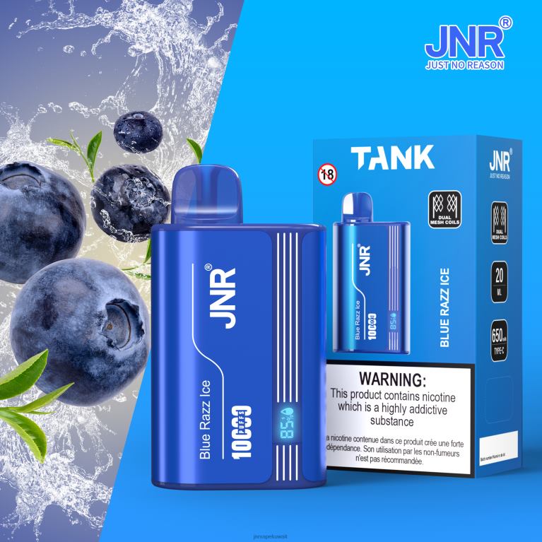 دبابة جونيور - JNR Vape Nicotine Content 6V8DF6 الجليد الأزرق