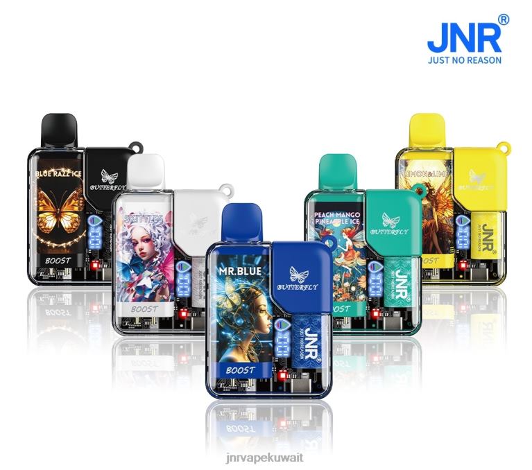 فراشة جونيور - JNR Vape Nicotine Content 6V8DF76 البطيخ والمانجو والخوخ