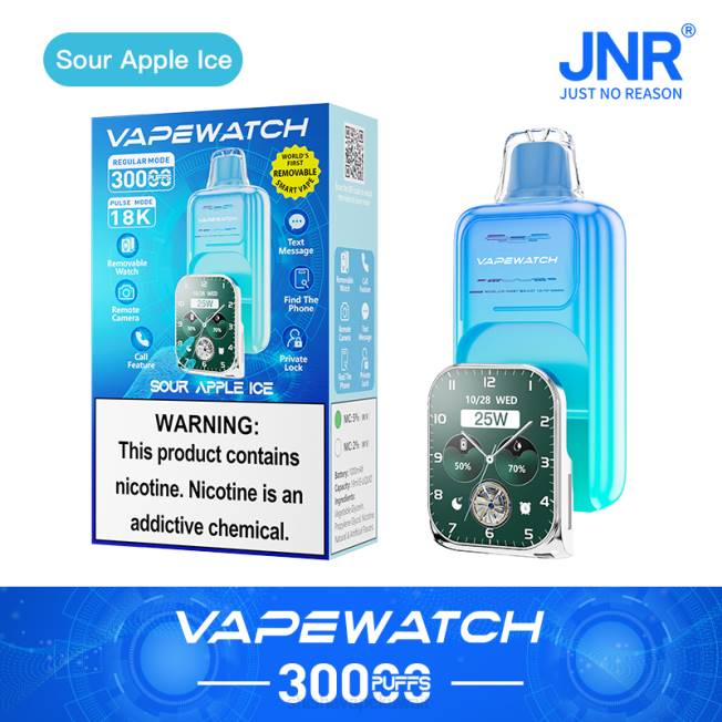 JNR Vape Nicotine Content جليد التفاح الحامض | JNR ساعة vape J8425