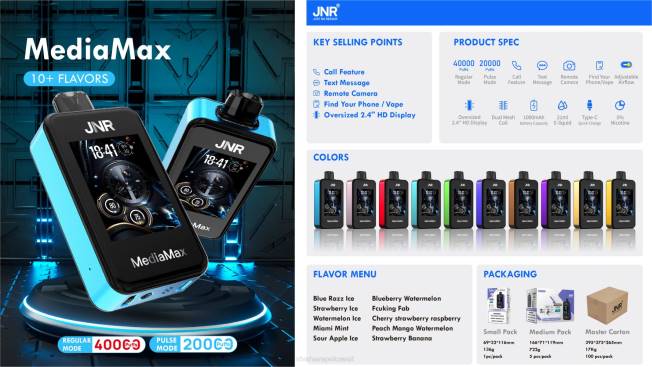 JNR Vape Flavours ميامي النعناع | JNR MediaMax نفخة 40 ألف J84219