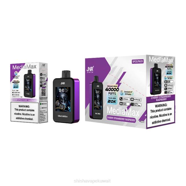 JNR Vape الكرز الفراولة التوت | JNR MediaMax نفخة 40 ألف J84214