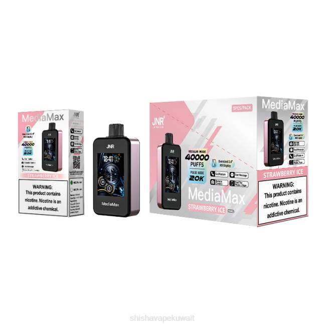 JNR Vape Kuwait جليد الفراولة | JNR MediaMax نفخة 40 ألف J84217